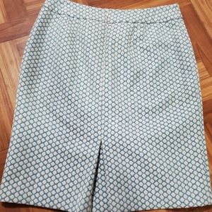 Ann Taylor Blue & White Skirt Sz 8